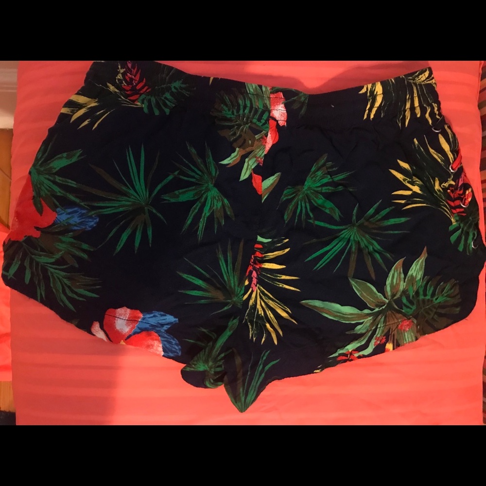 Floral Shorts Drawstring Waist  Sexy Shorts